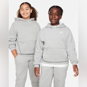 Boys Grey Nike Hoodie